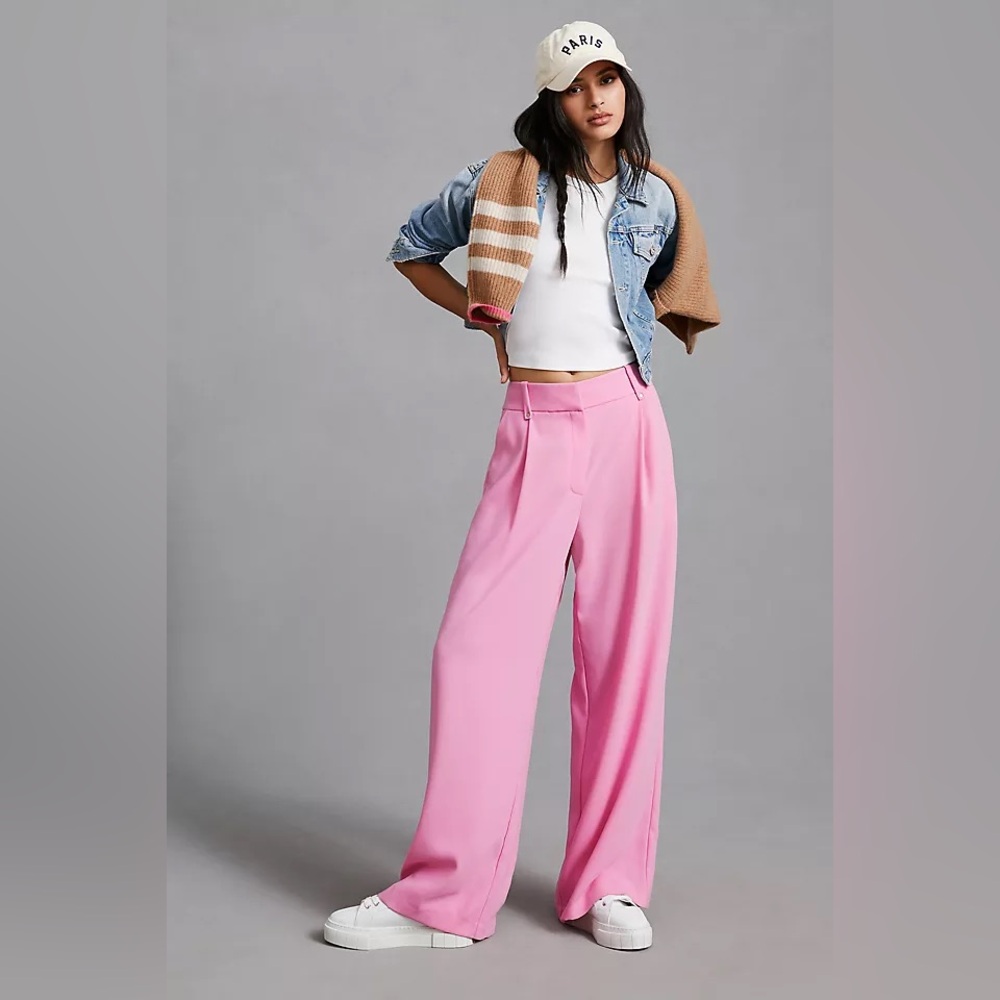 Anthropologie Exquise Carnation Flared Trousers